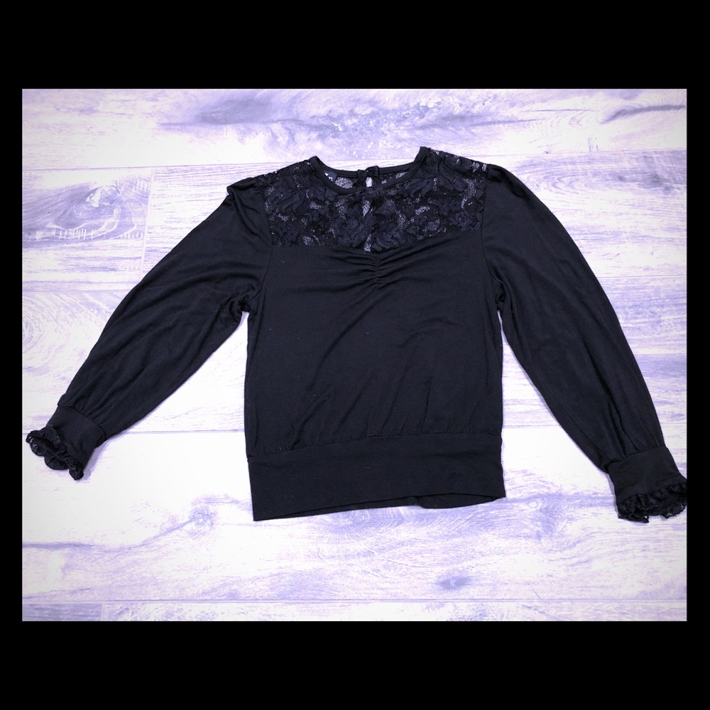 Lure black lace top- S